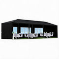 Garvee 10' × 30' Outdoor Party Tent with 5 Removable Sidewalls, Waterproof Canopy, Wedding Gazebo for Backyard, Patio, BBQ and Events, Black