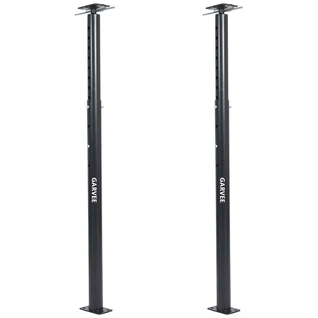 Garvee Heavy Duty Adjustable House Floor Jack Posts, 2 Pack - 53-93in Height, 18,000 lbs Capacity - Steel Support Jacks for Joist Beam Lifting in Basement Construction - Deep Black, 53-93in