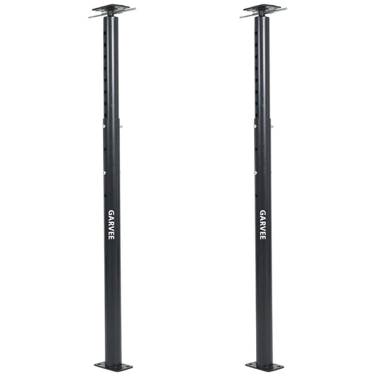 Garvee Heavy Duty Adjustable House Floor Jack Posts, 2 Pack - 53-93in Height, 18,000 lbs Capacity - Steel Support Jacks for Joist Beam Lifting in Basement Construction - Deep Black, 53-93in