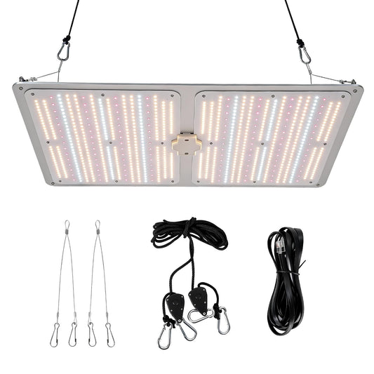 Garvee 300W LED Grow Light Full Spectrum with Red & IR, Dimmable Quantum Board Plant Light for Indoor Plants Seedling, Veg and Bloom, 15.75×23.62in, 120V US Plug