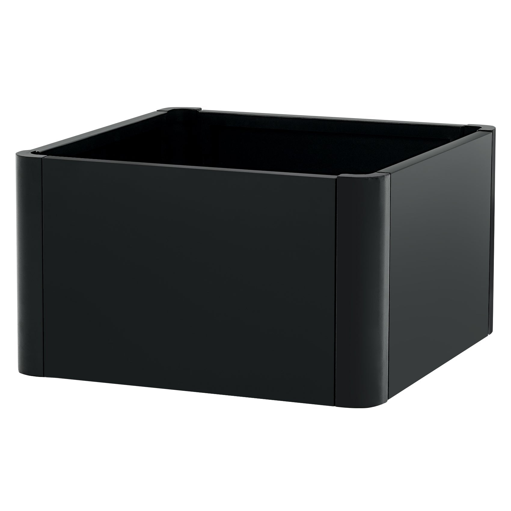 Garvee 20.5" × 20.5" × 11.8" Heavy Duty Square Steel Raised Garden Bed Planter Box – Modern Black, With Base & Drainage Holes, Tool-Complimentary Assembly, For Patio, Balcony, Commercial or Residential Use, With Bottom