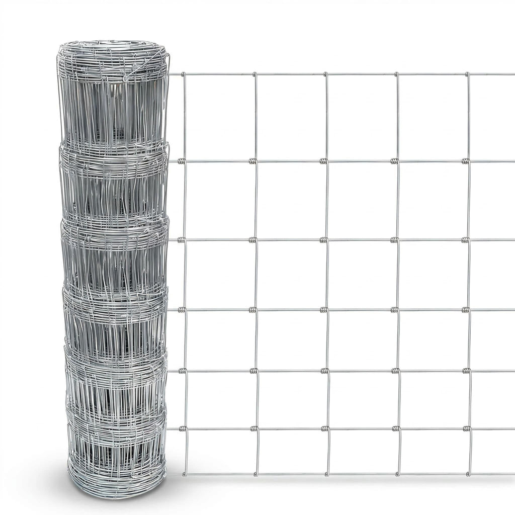 Garvee 3.9ft x 164ft Galvanized Cattle Fence, Fixed Knot Livestock Wire Fence, Heavy Duty Field Fence for Cattle Sheep Pig Deer, Rust Resistant Farm Fence for Pasture Garden