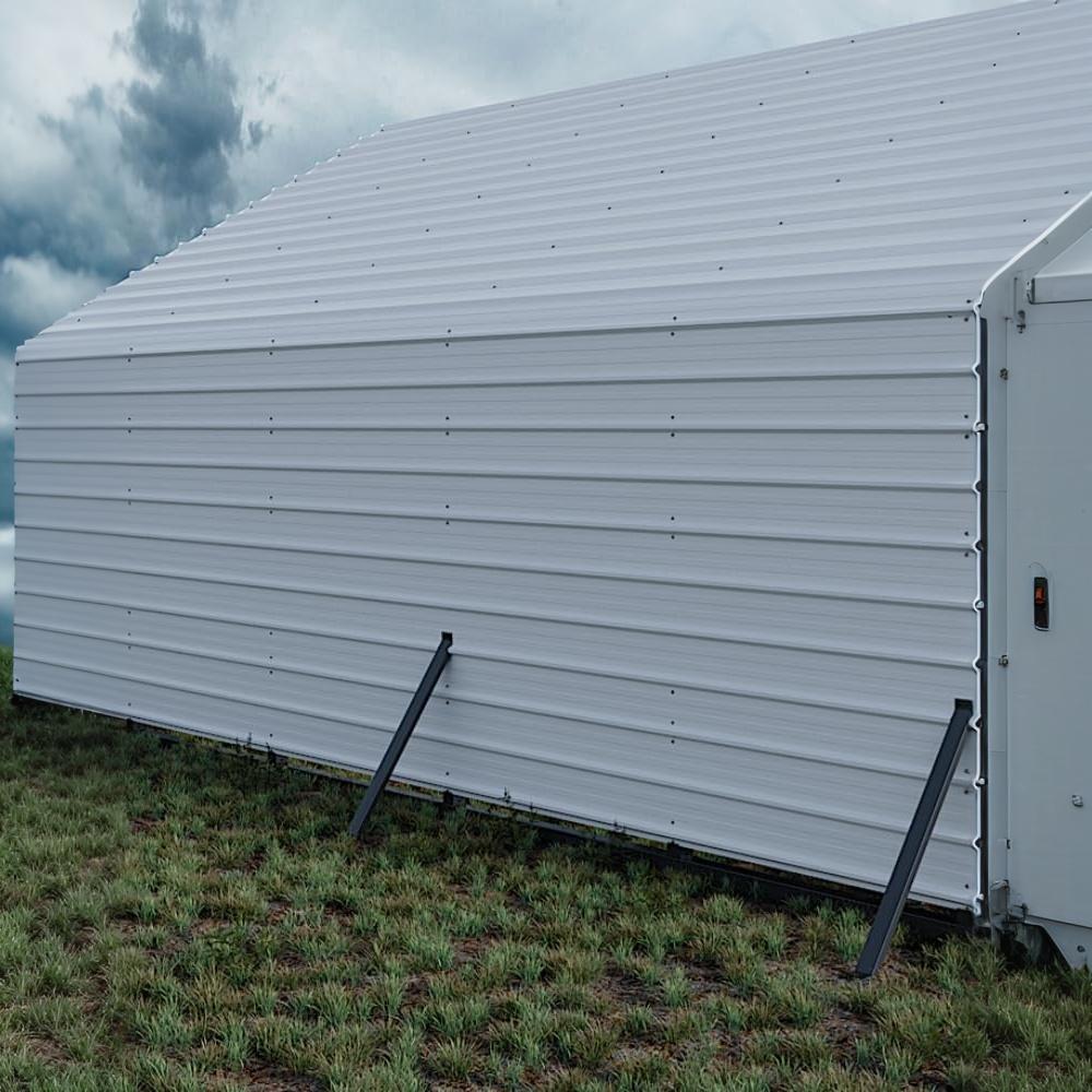 Garvee Galvanized Steel Roofing Panels, 16-Piece 27-Gauge Ribbed Sheets, 64.17 x 19.68-Inch White Replacement Kit for Metal Carports