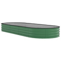 Garvee 8' X 4' X 1.5' Galvanized Metal Raised Garden Bed – Outdoor Planter Box for Vegetables, Flowers & Herbs – Rust-Resistant, Easy Assembly, Ergonomic,Green