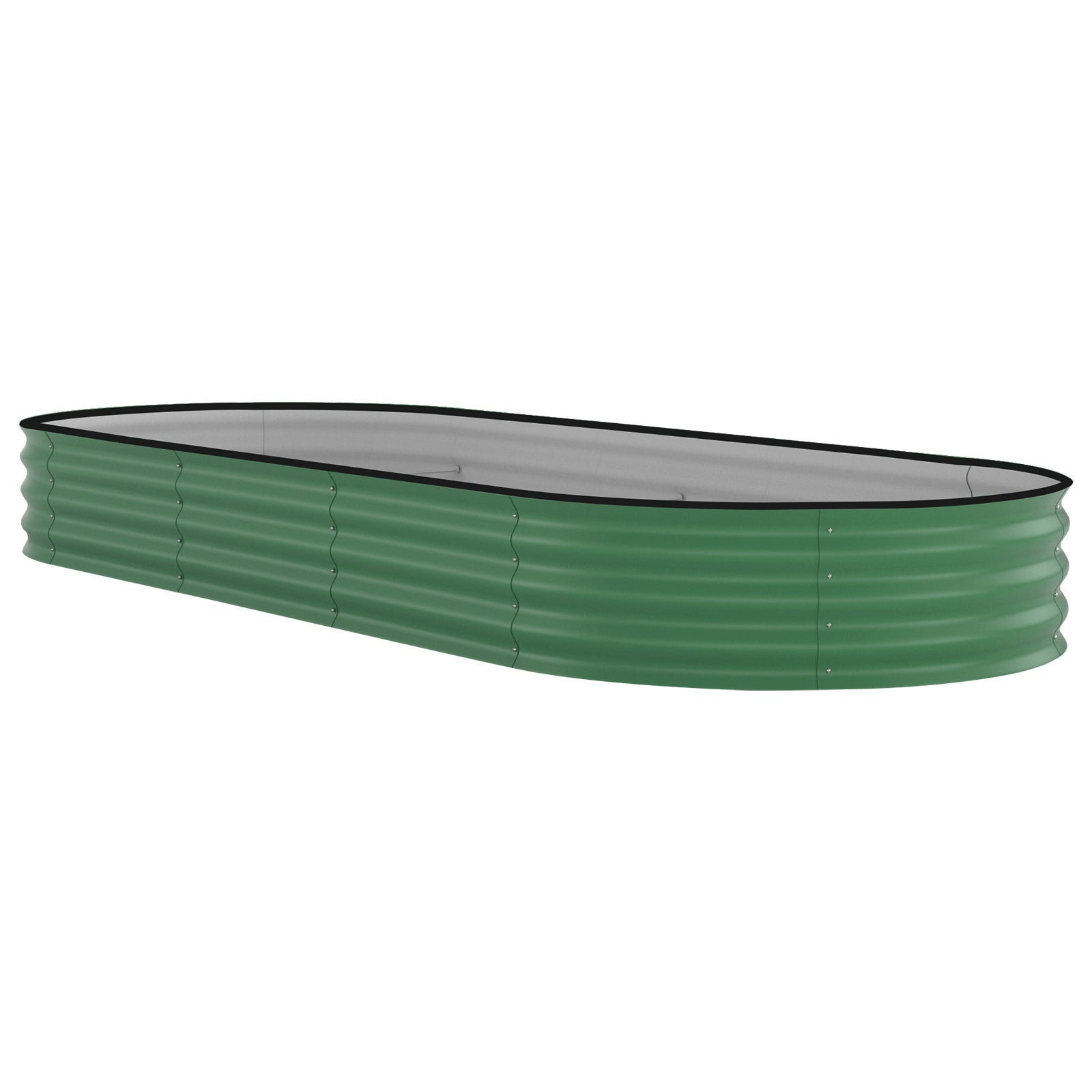 Garvee 8' X 4' X 1.5' Galvanized Metal Raised Garden Bed – Outdoor Planter Box for Vegetables, Flowers & Herbs – Rust-Resistant, Easy Assembly, Ergonomic,Green