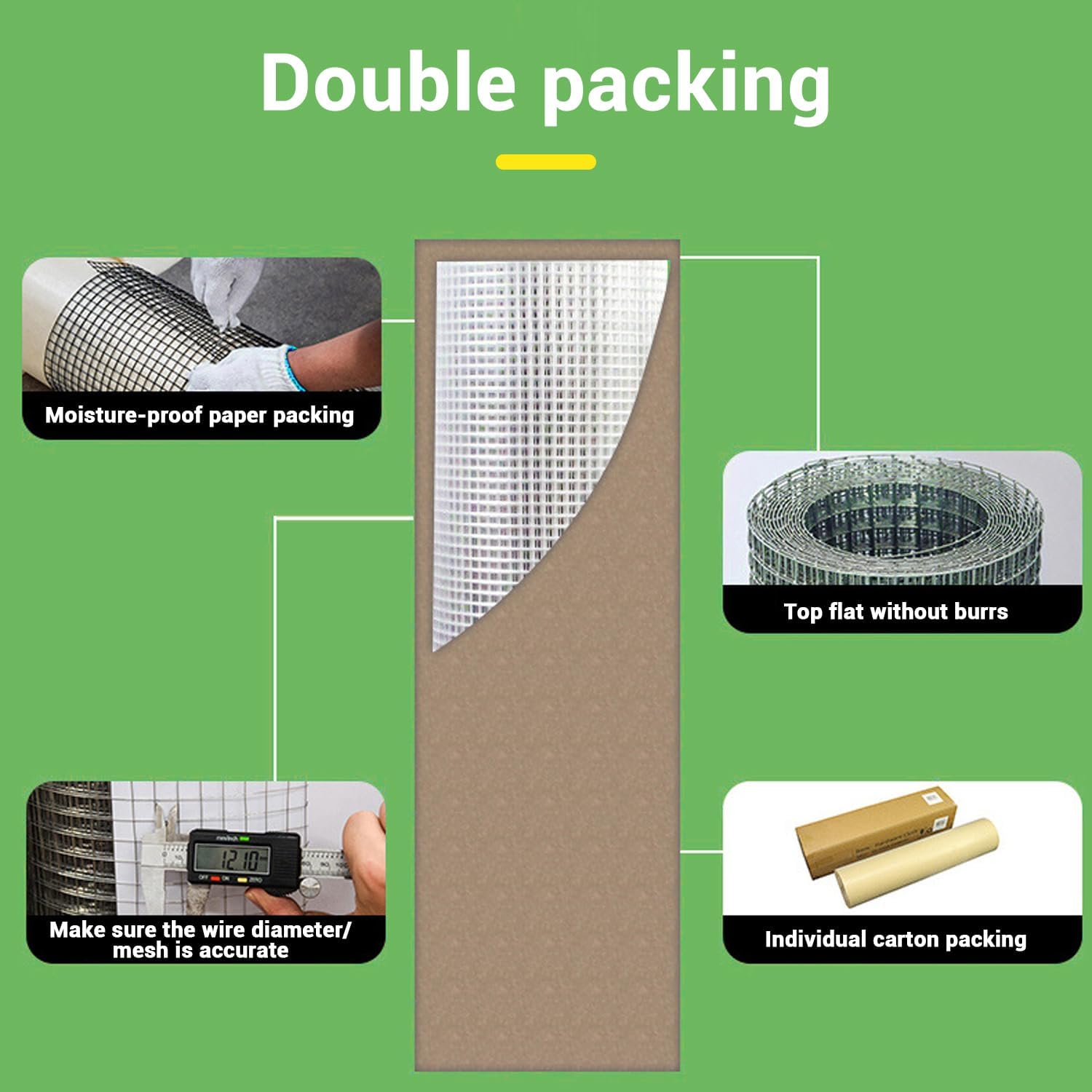 Garvee Galvanized Chicken Fence Wire Mesh Roll - 40" x 100" Hardware Cloth with 0.9mm Thickened Wire & 25mm Mesh for Garden Beds, Chicken Coops, and Animal Enclosures