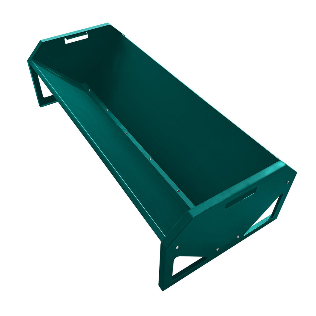Garvee Livestock Feeder, 45.13" Hay Feeder for 10 Sheep Once, Heavy Duty 22 Gallon Capacity Livestock Feeding Trough for Horse, Goat, Sheep, Cattle, Cow, Alpaca, Dark Green