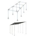 Garvee Carport Connector Kit for DIY Slant-Roof Shelters, Galvanized Steel Canopy Brackets for 8-Leg Frames, Sheds and Outdoor Projects