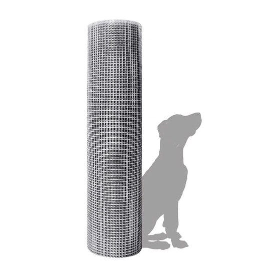 Garvee Galvanized Chicken Fence Wire Mesh Roll - 40" x 100" Hardware Cloth with 0.9mm Thickened Wire & 25mm Mesh for Garden Beds, Chicken Coops, and Animal Enclosures