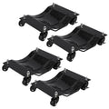 Garvee Heavy-Duty Vehicle Wheel Dolly Set of 4 – 6000 lbs Capacity – 360° Rotating Upgraded Nylon Wheels with Brakes – Ideal for Cars, Trucks, Trailers, Motorcycles, Boats – Mobile Base Equipment – Black Heavy-Duty Upgraded Version