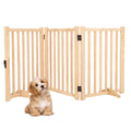 Garvee Wooden Freestanding Dog Gate, Collapsible Pet Gate with Support Feet, Indoor Dog Fence for The House,Doorways, Stairs，Expandable Pet Fence -3 Panel H:24”