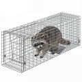 Garvee Heavy Duty Live Animal Trap Cage – Humane, Collapsible Steel, Sensitive Trigger, Easy Assembly – For Stray Cats, Raccoons, Skunks, Groundhogs, Armadillos – 36x10x12 in / 91.5x25.4x30.5 cm