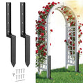 Garvee Fence Post Repair Kit Heavy Duty Metal Stakes H-Shaped Steel Support Rust-Resistant No Dig Installation 2PCS Garden Fence Reinforcement