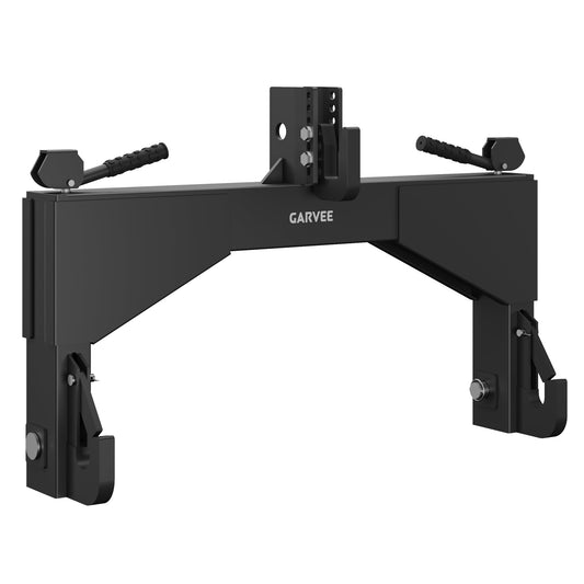 Garvee Heavy Duty 4000lbs Category 2 3-Point Quick Hitch - 5-Level Adjustable Bolt - Compatible with Cat 2 Implements - Agricultural Tractor Attachment - Black