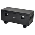 Garvee 36"x 16"x 18" Heavy-Duty Steel Truck Bed Tool Box - Lockable Waterproof Jobsite Chest with Removable Feet, Side Handles, and Dual Locks, Black with Silver Floral Spray Coating, Ideal for Trucks, Trailers, and Garages, Black