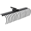 Garvee 60" Tow Behind Landscape Rake with 21 Steel Coil Tines, Heavy Duty Pull Behind Lawn Dethatcher Rake Attaches to 48" or 60" Toolbars and 3-Point Suspension Systems for Leaves, Pine Needles