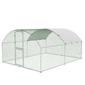 Garvee Heavy Duty Large Metal Chicken Coop - Walk-In Poultry Cage with Dome Roof, Secure Lock, Double Doors, Waterproof & UV-Resistant Cover - Outdoor Hen House, Size: 9.8' W x 13.1' D x 6.6' H