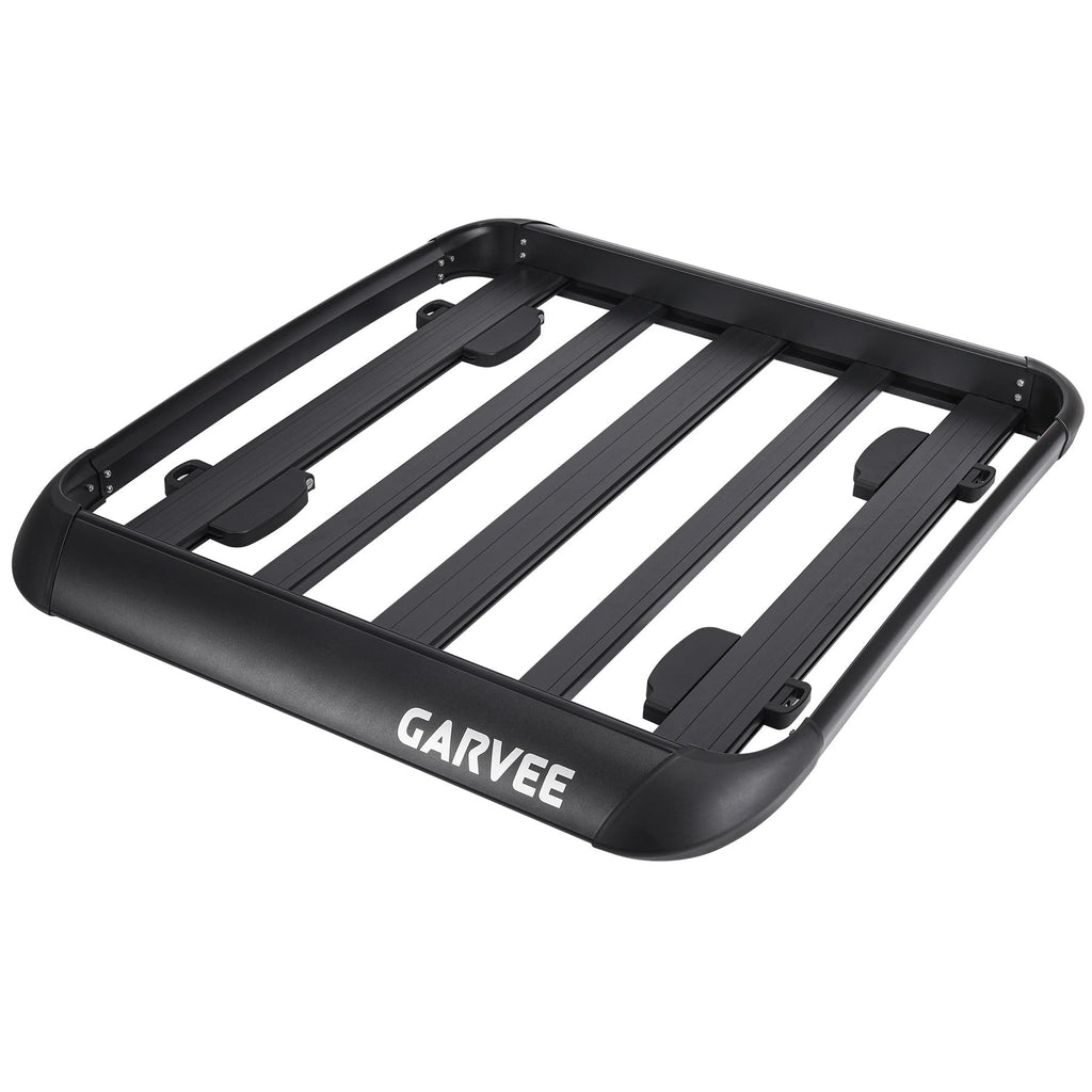 Garvee 47"X40"X5" Universal Roof Rack Carrier Basket, Anti-Rust Aluminum Lightweight Roof Cargo Basket, Vehicle Cargo Carrier 200LBS Capacity Rooftop with Wind Fairing, Car Top Holder, for SUV Truck Cars