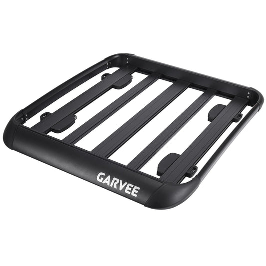 Garvee 47"X40"X5" Universal Roof Rack Carrier Basket, Anti-Rust Aluminum Lightweight Roof Cargo Basket, Vehicle Cargo Carrier 200LBS Capacity Rooftop with Wind Fairing, Car Top Holder, for SUV Truck Cars