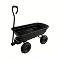 Garvee 600 Lbs Garden Dump Cart, Heavy Duty Outdoor Wagon with Quick Release & 10" Flat-Free Wheels for Yard, Soil & Tools – Black