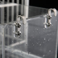 Garvee Large Transparent Acrylic Bird Bath Box – Hanging Leak-Proof Water Tub with Hook – Bird Cage Accessory for Parrot, Cockatiel, Parakeet – Large Size