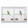 Garvee Flight Bird Cage with Slide Out Tray and Bottom Grate, Budgies Cockatiels Lovebirds Canaries Parakeet Cage, Stackable Design for Small and Medium Birds, White