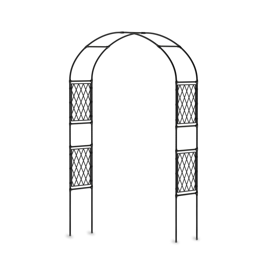 Garvee Metal Garden Arbor, 86.6" x 47" Arch Trellis for Climbing Plants, Weather-Resistant Decorative Wedding Archway, Sturdy Iron Frame, Outdoor Black Garden Arch for Patio, Lawn, Pathway, Event Party Back