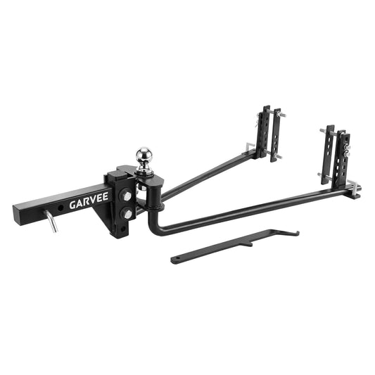 Garvee 1,000 lbs Weight Distribution Hitch with Sway Control – 2" Sturdy Steel Shank, 2-5/16" Ball, Anti-Sway Load Leveling, Rust-Resistant Towing for Trailers, Campers, RVs – 1,000 lb Weight Distribution Hitch Kit