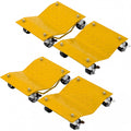 Garvee Heavy Duty Car Wheel Dolly Set – 6000 lbs Capacity – Carbon Steel Construction – 360° Rotating Casters – Ideal for Moving Cars, SUVs, Pickups, ATVs, Tractors – Yellow | 4-Pack