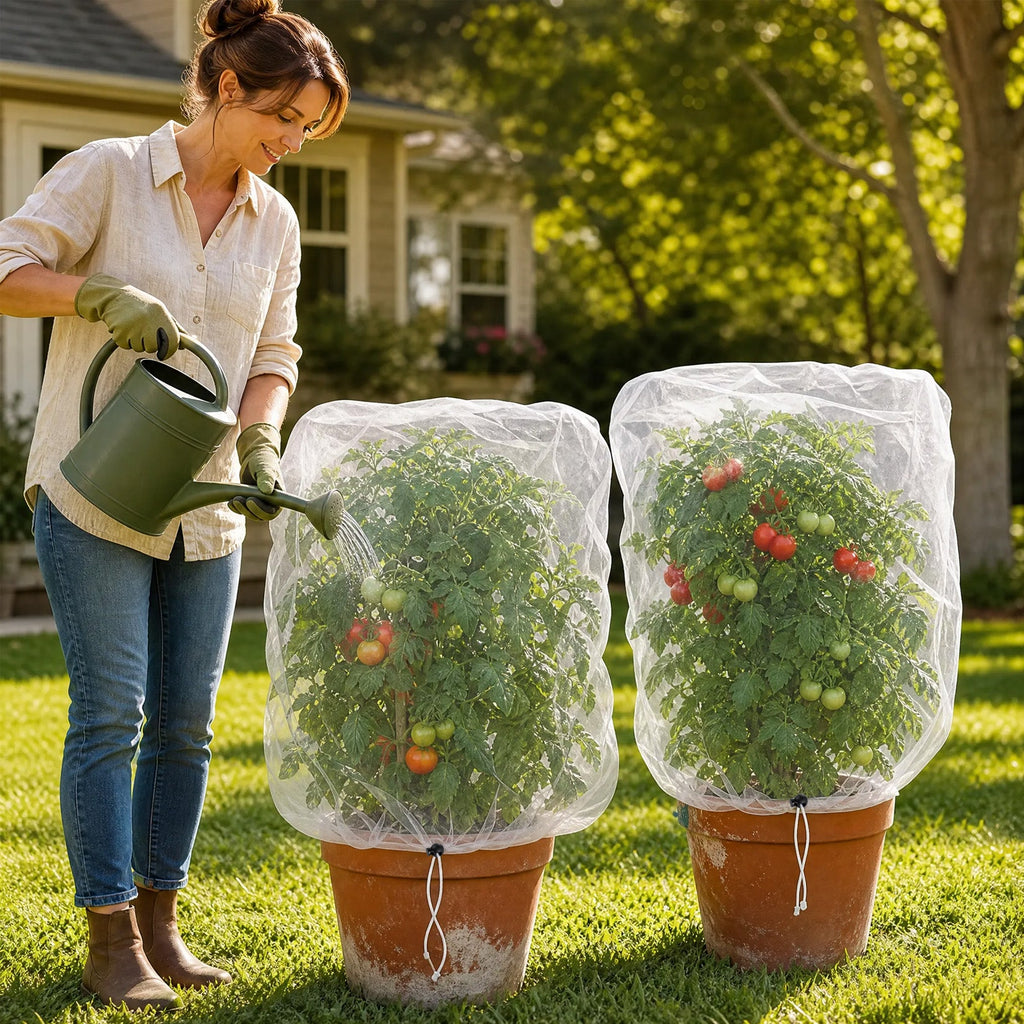 Garvee Garden Netting for Vegetables & Berry Bushes, 8-Pack 4 x 4.6 FT Reusable PE Mesh Covers with Drawstrings for Animal Protection