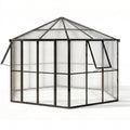 Garvee Hexagonal Walk-In Greenhouse 12×10×8 ft, 4mm UV-Resistant Polycarbonate Panels, 2 Vents & Dual Lockable Doors for Backyard Garden