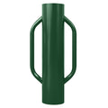 Garvee 37 LB Heavy Duty Steel Fence Post Driver with Dual Handles - 28" x 6.5" Manual T-Post & U-Post Rammer, 0.2" Thick Carbon Steel Soil Compactor for Wooden Posts, Metal Fencing Stakes, and Sign Poles (Green)