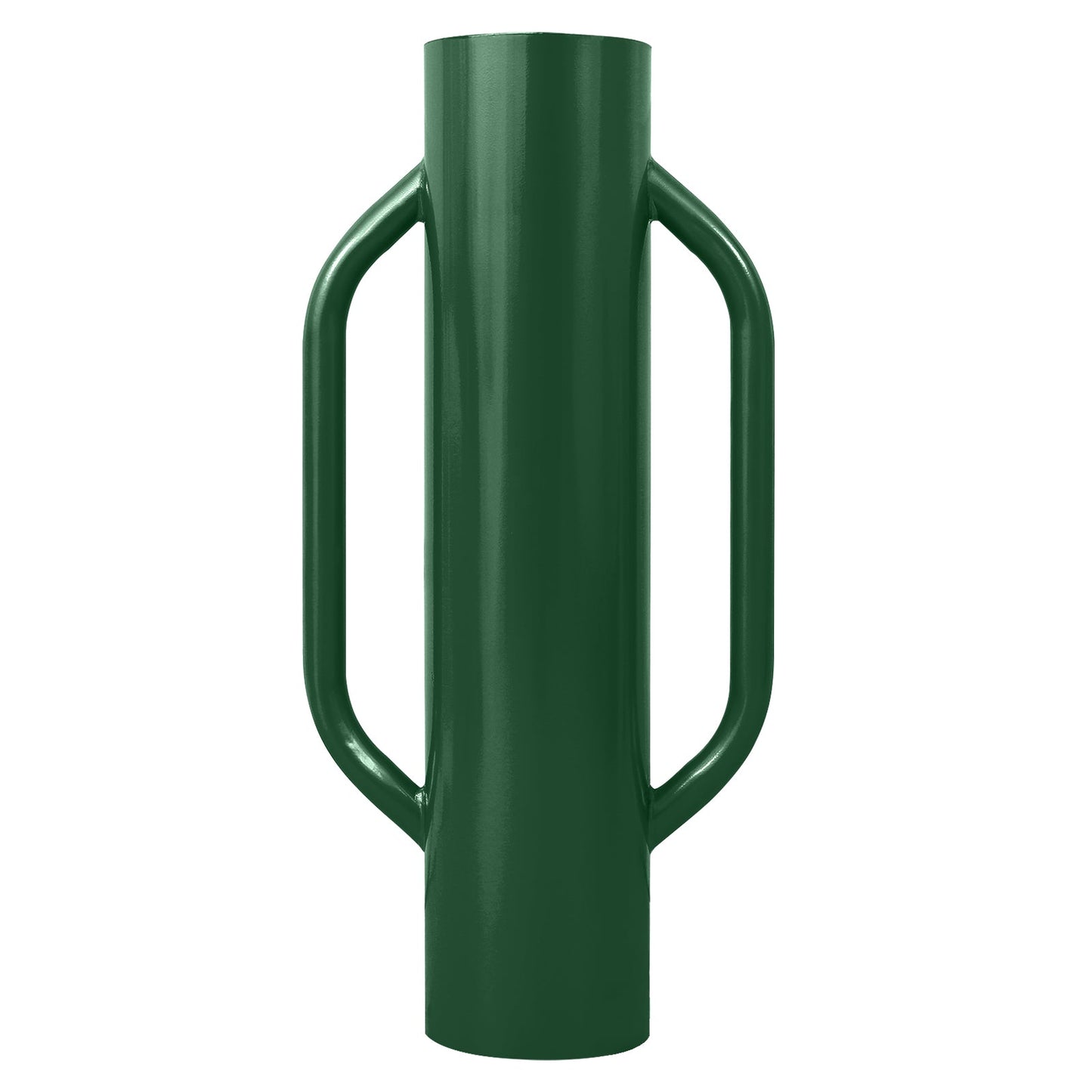 Garvee 37 LB Heavy Duty Steel Fence Post Driver with Dual Handles - 28" x 6.5" Manual T-Post & U-Post Rammer, 0.2" Thick Carbon Steel Soil Compactor for Wooden Posts, Metal Fencing Stakes, and Sign Poles (Green)