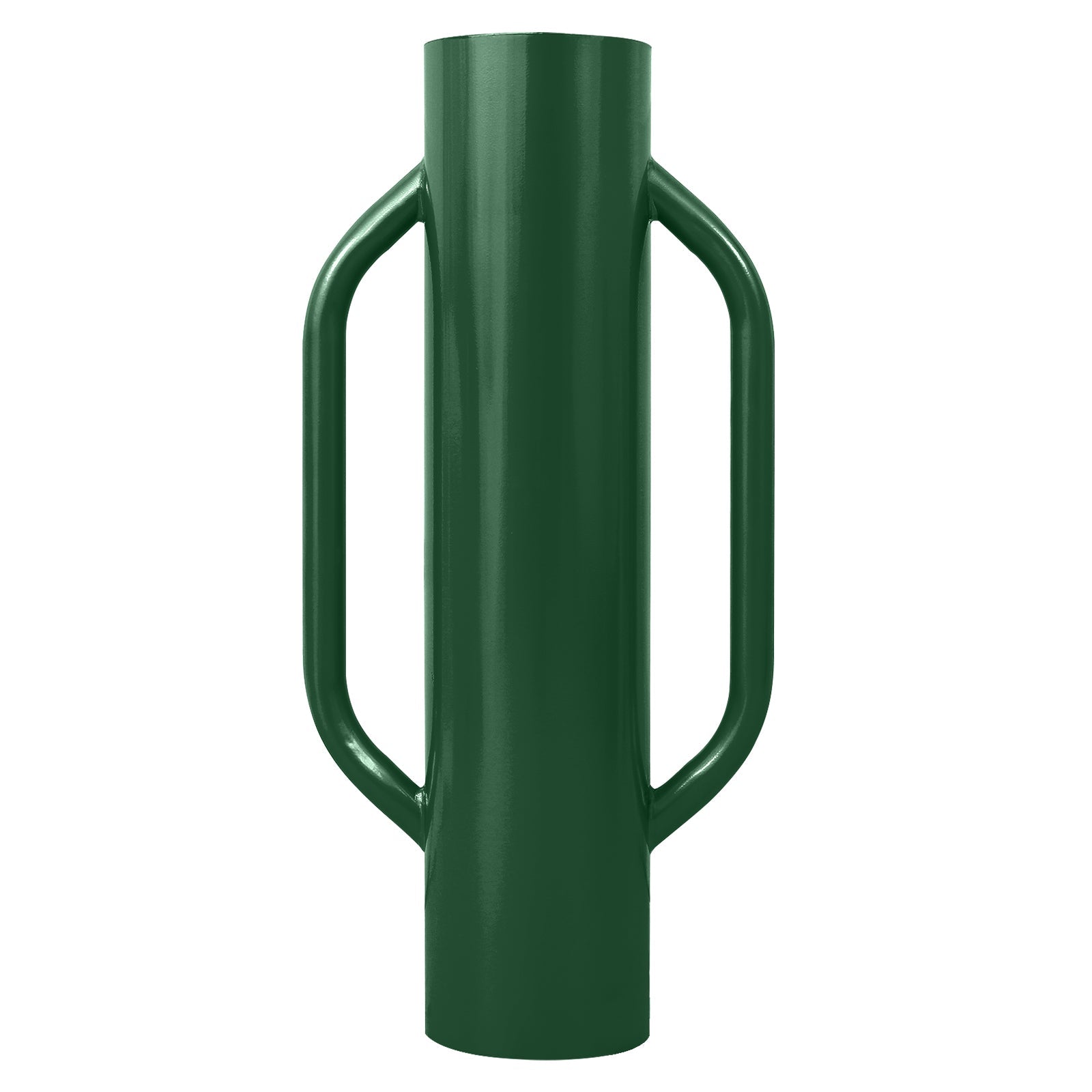 Garvee 37 LB Heavy Duty Steel Fence Post Driver with Dual Handles - 28" x 6.5" Manual T-Post & U-Post Rammer, 0.2" Thick Carbon Steel Soil Compactor for Wooden Posts, Metal Fencing Stakes, and Sign Poles (Green)