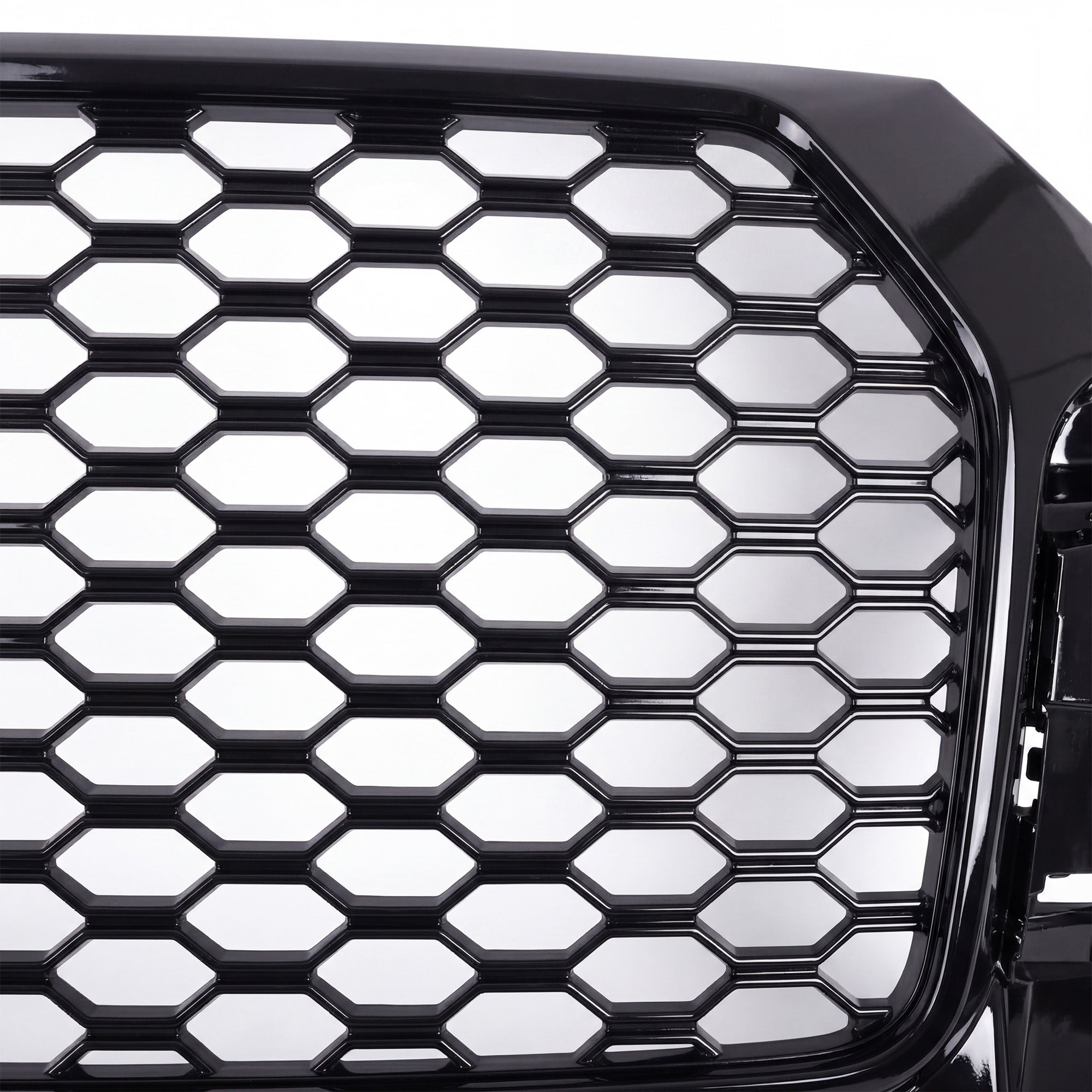 Garvee Gloss Black Honeycomb Front Grille for Audi Q3 2016-2018 – ABS Material – Direct Replacement – No Emblem – Radiator Protection – Weather-Resistant – Exterior Accessory – Color: Gloss Black
