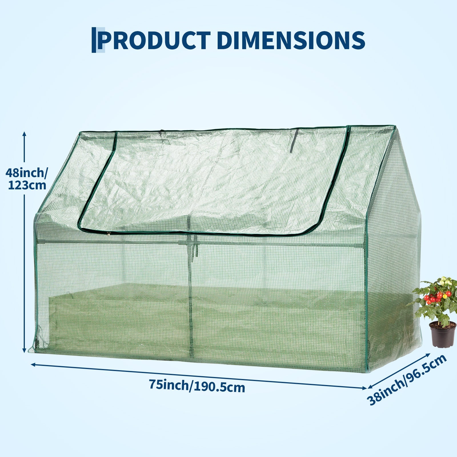 Garvee 3-in-1 Raised Garden Bed Kit with Greenhouse Cover & Self-Watering – Galvanized Metal Planter Box, Irrigation & Insect Mesh, Outdoor Vegetable & Flower Box – Durable, Beige, 180x90x30cm