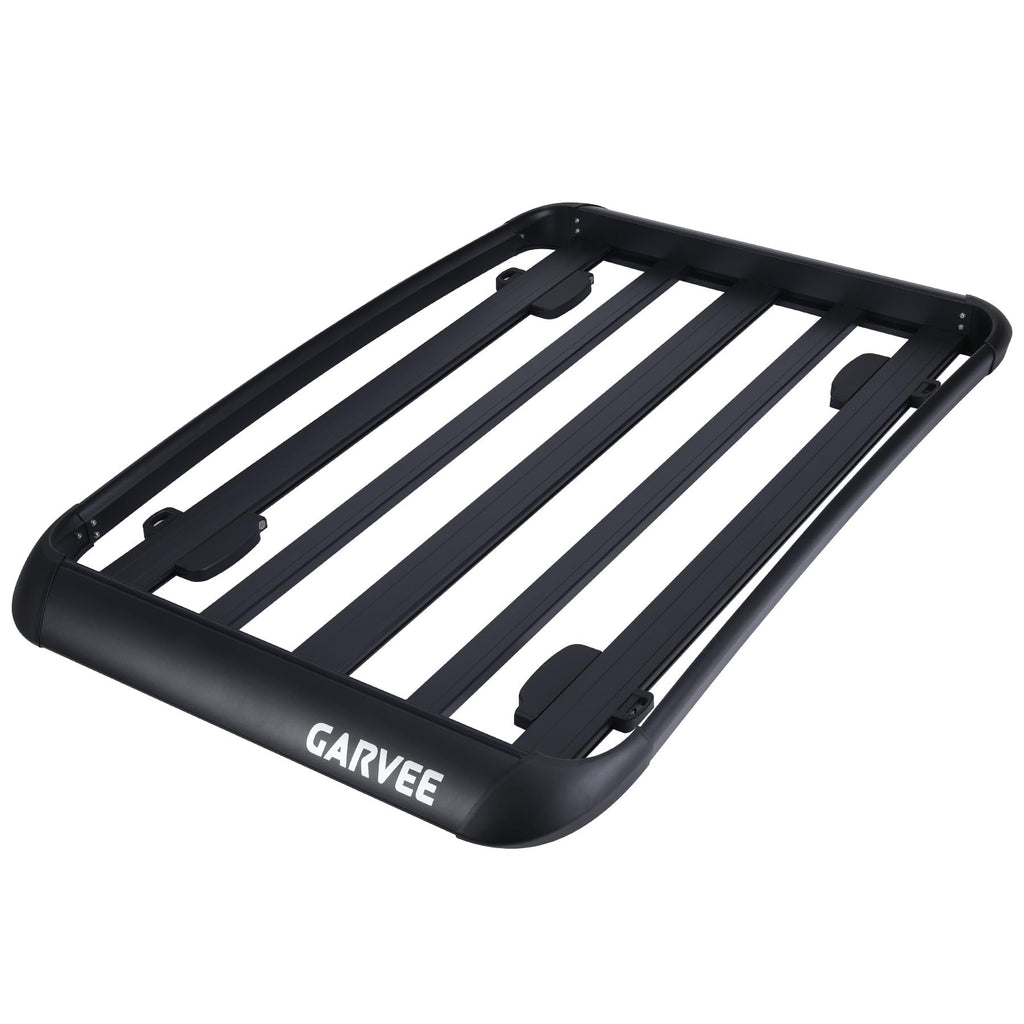 Garvee 63"X40"  Universal Roof Rack Carrier Basket, Anti-Rust Aluminum Lightweight Roof Cargo Basket, Vehicle Cargo Carrier 200LBS Capacity Rooftop with Wind Fairing, Car Top Holder, for SUV Truck Cars