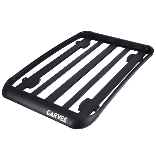 Garvee 63"X40"  Universal Roof Rack Carrier Basket, Anti-Rust Aluminum Lightweight Roof Cargo Basket, Vehicle Cargo Carrier 200LBS Capacity Rooftop with Wind Fairing, Car Top Holder, for SUV Truck Cars