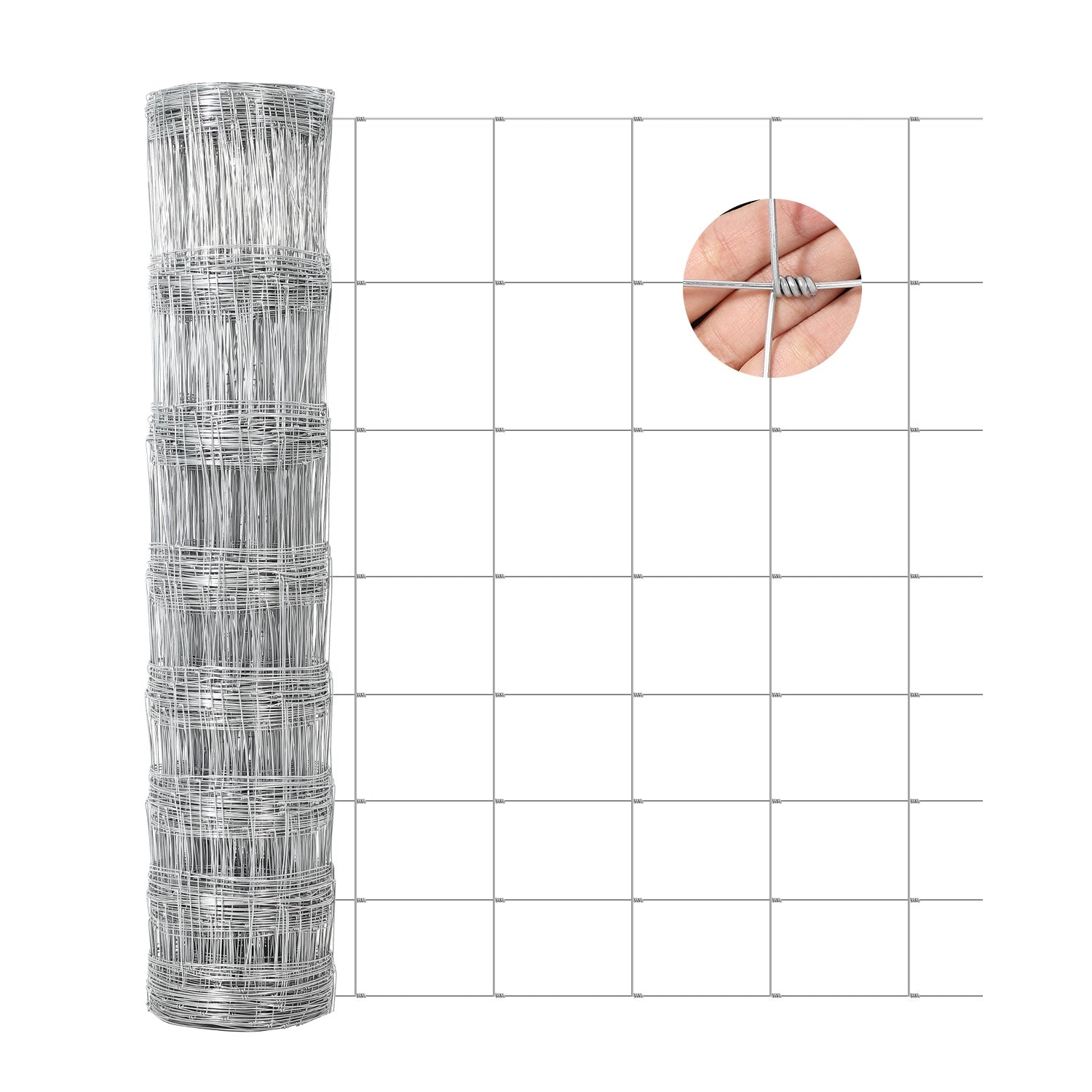 Garvee Farm Fence, 4 x 328ft Cattle Fencing, Livestock Wire Farm Fence Rolls for Hourse, Hog, Goat, & Deer, Cattle Panel