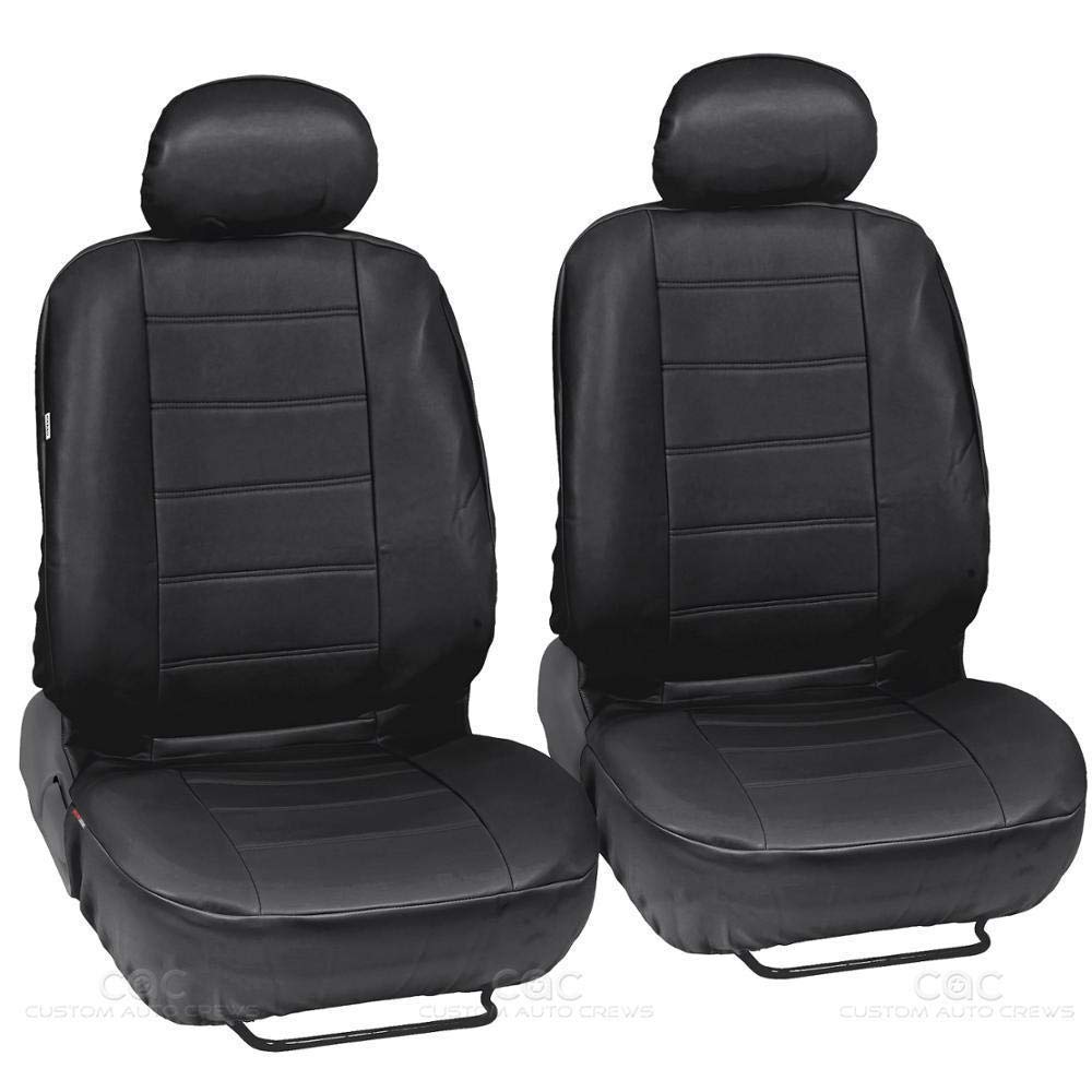 Garvee Global 9-Piece PU Leather Car Seat Cover Set – Full Protection for Front and Rear Seats – Easy to Clean, Compatible with Motorhomes, Hatchbacks, SUVs – Black