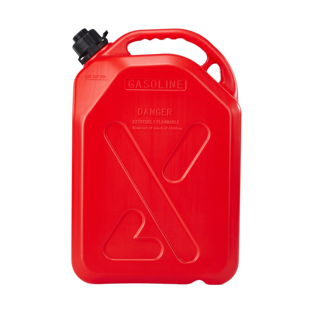 Garvee Heavy Duty Portable Fuel Tank for Gas & Fuel Oil - 20L (5.28 Gallon), 2 Pack - Includes Transfer Hose, Nozzle, Child-Resistant Lock, Anti-Spill, Rapid-Current Spout - Mobile Storage for Boats, Docks, Farms, Shops, Garage - US Market Only, 20L