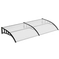 Garvee Clear Polycarbonate Outdoor Door Awning Canopy - 40"x80"- UV, Rain, Snow, Sun Protection - Sturdy Plastic Steel Bracket - Home Window & Entrance Shelter - Transparent Color