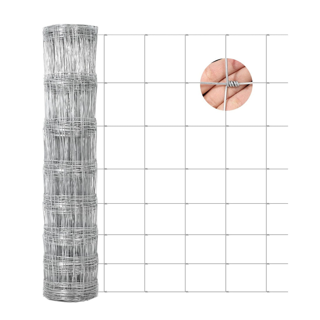 Garvee Heavy Duty 6' × 328' Cattle Fence, Hot-Dip Galvanized Farm Wire for Goats, Sheep and Horses