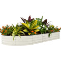 Garvee  8' X 4' X 1.5' Galvanized Metal Raised Garden Bed – Outdoor Planter Box for Vegetables, Flowers & Herbs – Rust-Resistant, Easy Assembly, Anti-Cut Design,Beige