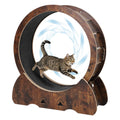 Garvee Low Noise Wooden Cat Exercise Wheel, 34" Indoor Cat Running and Training with Carpeted Removable Treadmill, Quiet TPE Rollers, Smooth Performance, Safety Lock for Cats Fitness