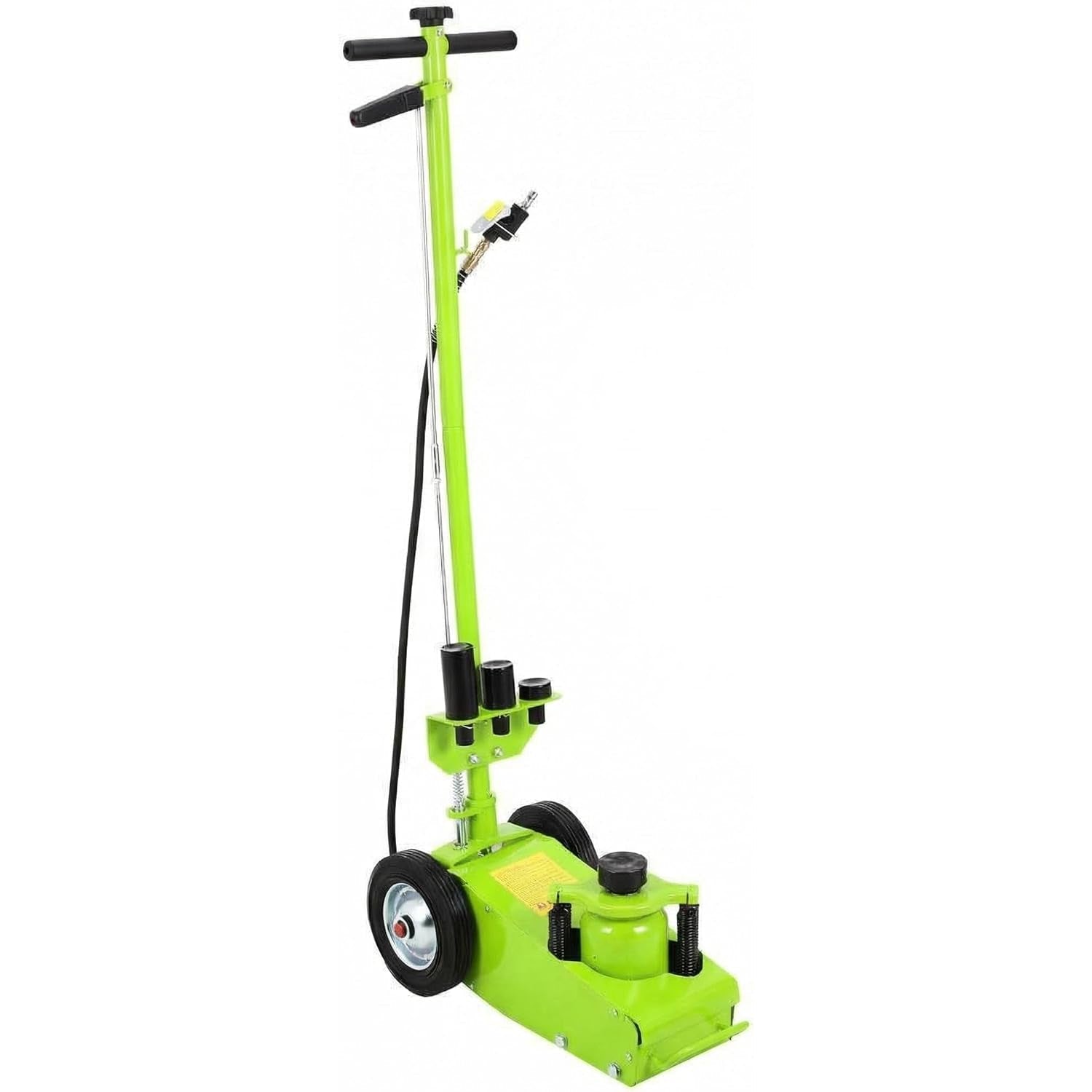 Garvee 22 Ton Air Hydraulic Floor Jack for Trucks & Tractors – Low Profile 9"-17.7" – Dual Air/Manual Power – 44,000 lbs Capacity – 46" Adjustable Handle – 4 Adapters – Rubber Wheels – Heavy Duty Vehicle Lift, 22T Internal Circulation Pneumatic Service