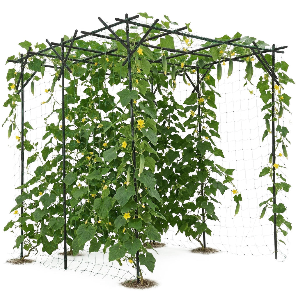 Garvee Garden Arch Trellis, 78"x78"x78" Galvanized Steel Metal Arbor with UV-Resistant PE Coating for Roses, Grapes, Cucumbers, Wedding & Patio Decor
