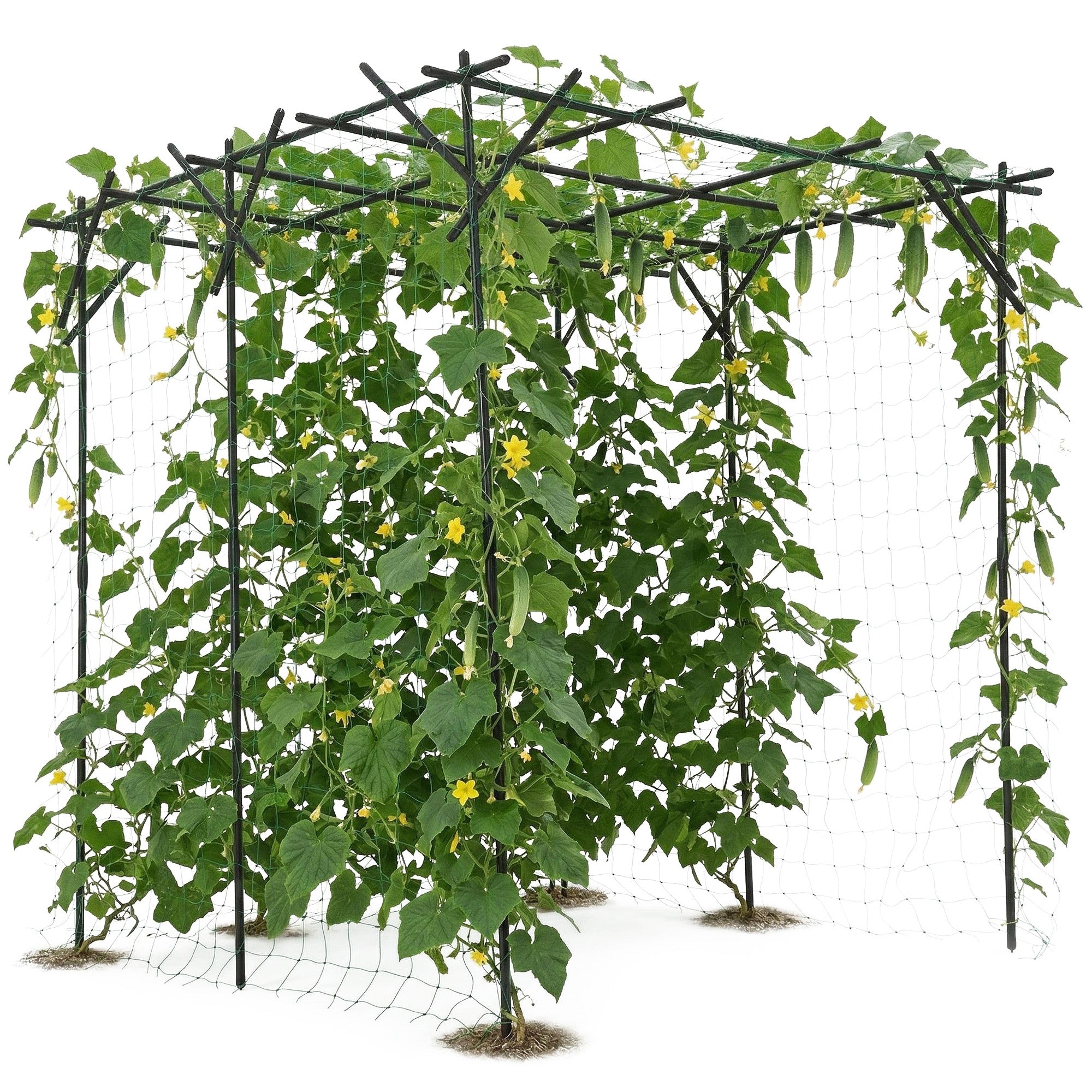 Garvee Garden Arch Trellis, 78"x78"x78" Galvanized Steel Metal Arbor with UV-Resistant PE Coating for Roses, Grapes, Cucumbers, Wedding & Patio Decor
