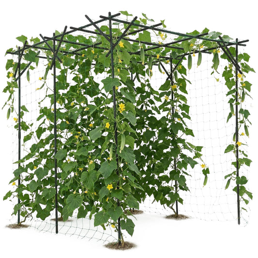 Garvee Garden Arch Trellis, 78"x78"x78" Galvanized Steel Metal Arbor with UV-Resistant PE Coating for Roses, Grapes, Cucumbers, Wedding & Patio Decor