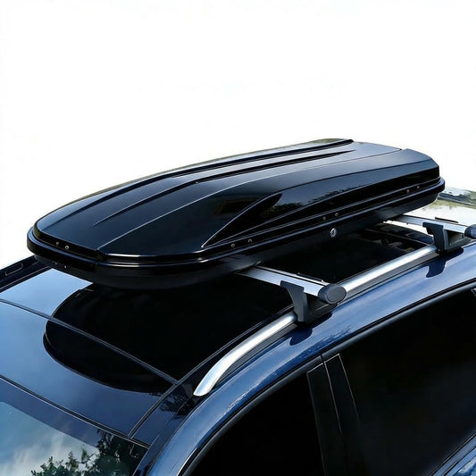 Garvee Rooftop Cargo Box Carrier, 19.4 Cubic Feet Hardshell, Dual-Side Opening, Universal Fit for Cars & SUVs, 165 lbs Capacity with Secure Straps & Keys